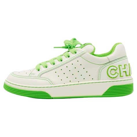 chanel white and neon trainers|chanel sneakers website.